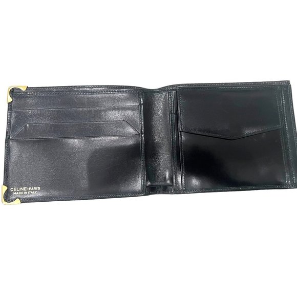 CELINE: Black Leather Wallet & Macadam Logo Men Wallet #1301 - Picture 3 of 6